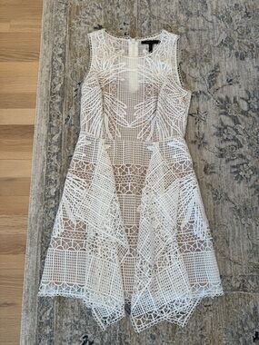 BCBG Maxazria  White Lace Dress
